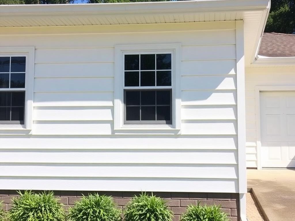 Vinyl House Siding after pressure washing