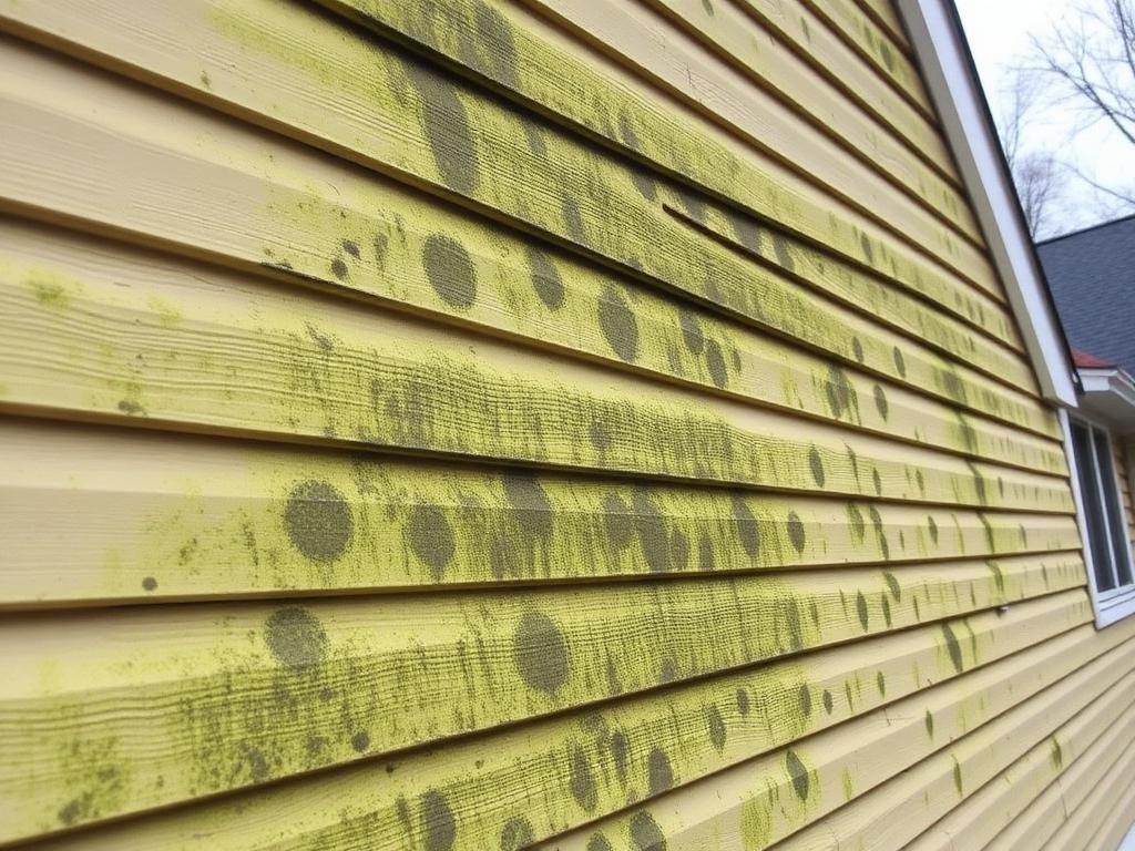 Vinyl House Siding before pressure washing